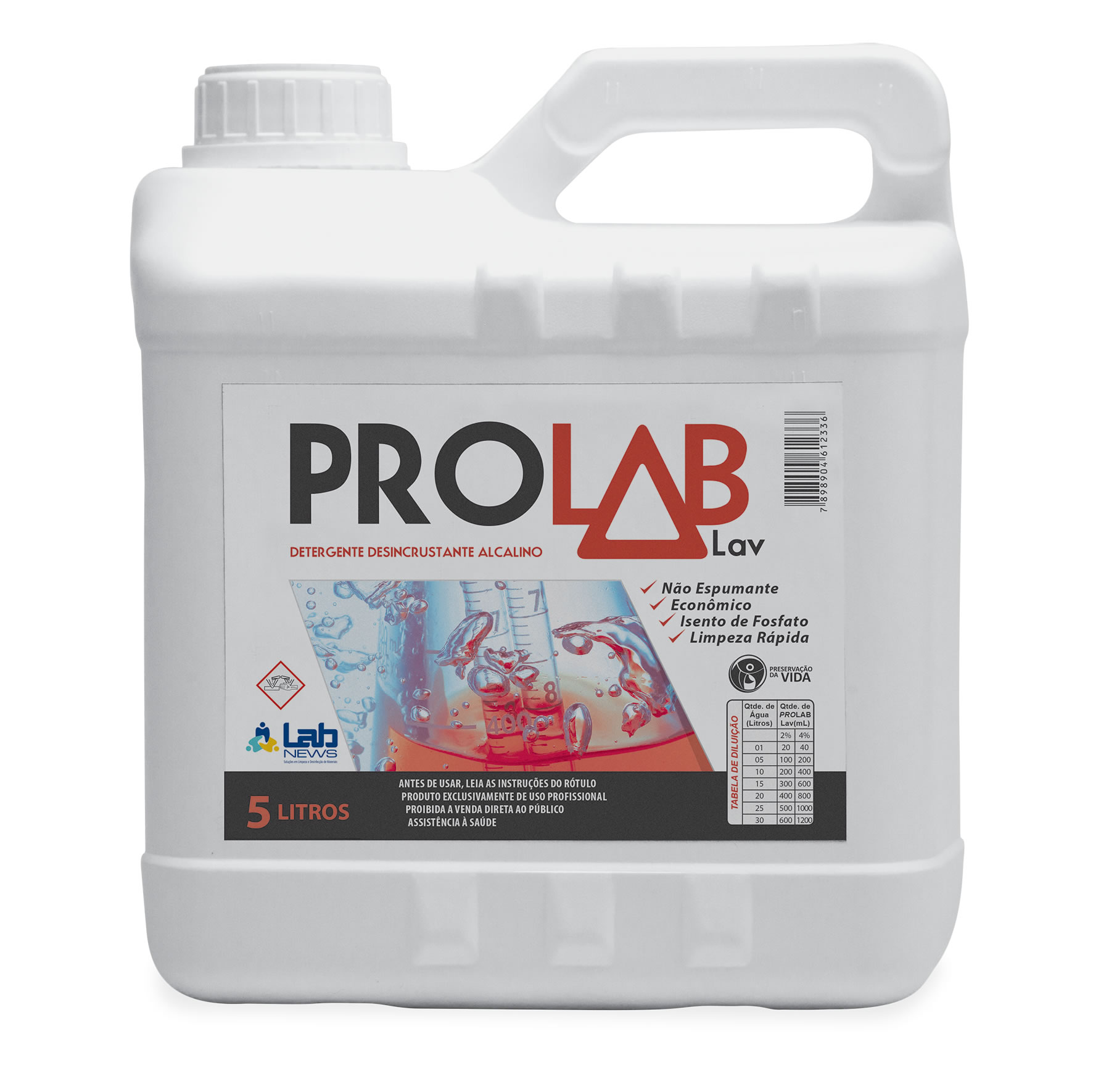 Detergente Prolab Lav fr com 5 litros
