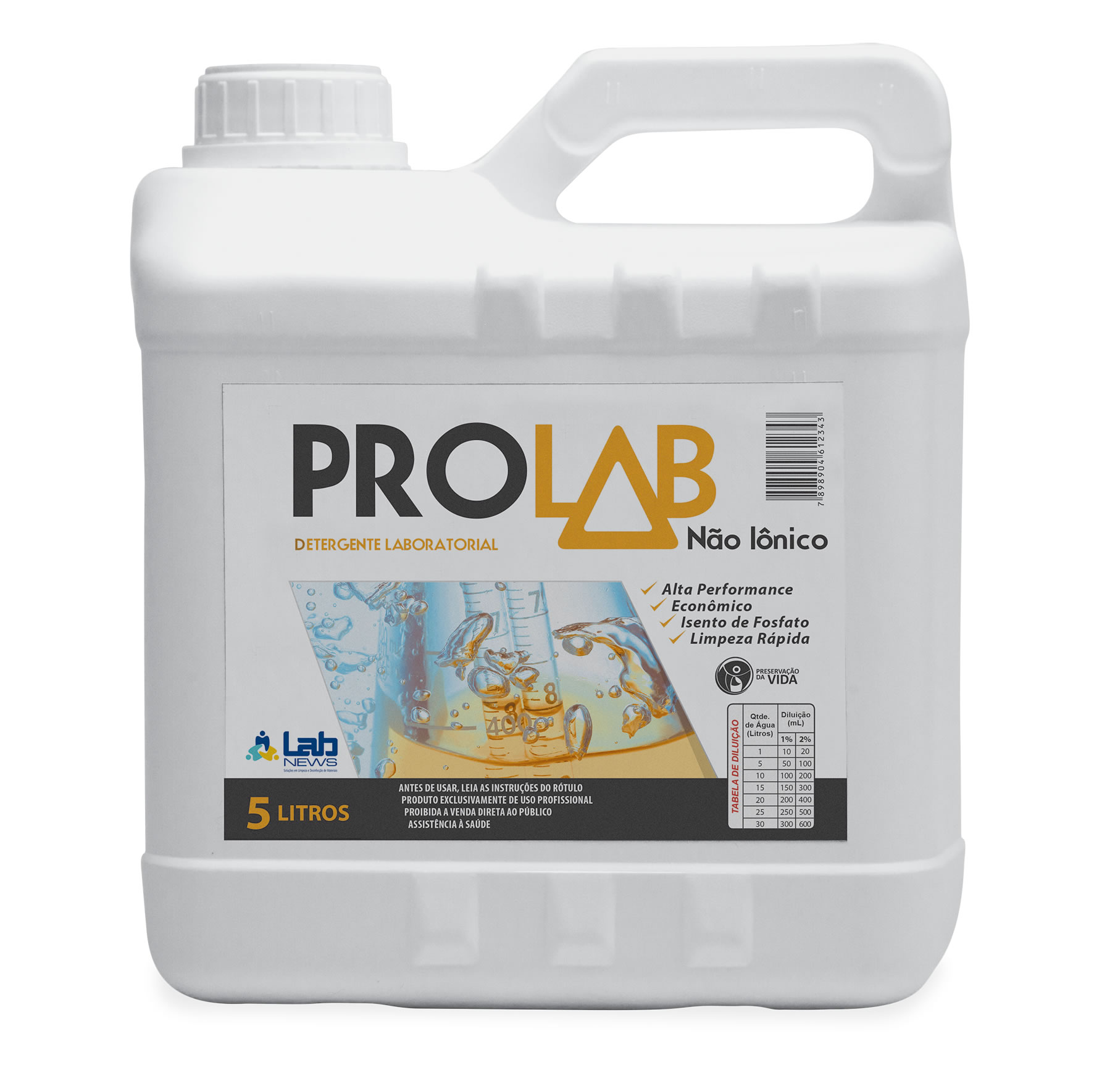 Detergente Prolab Não Iônico fr com 5 litros
