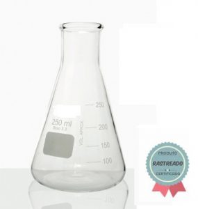 Erlenmeyer Graduado Boca Estreita Com Certificado Rastreado