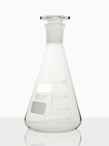 Erlenmeyer Graduado Com Rolha de Vidro