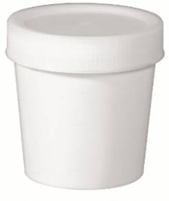 Frasco Coletor Universal Graduado 80ml Tampa 14mm – Em Polipropileno Branco (Leitoso)