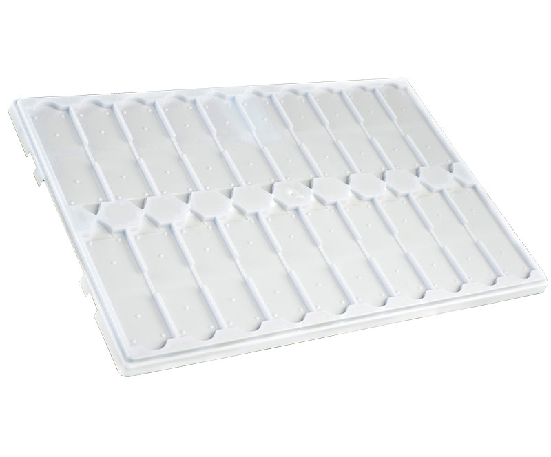 Bandeja Organizadora Plástico PS Cristal Branco 2,3x14x21 cm Arthi