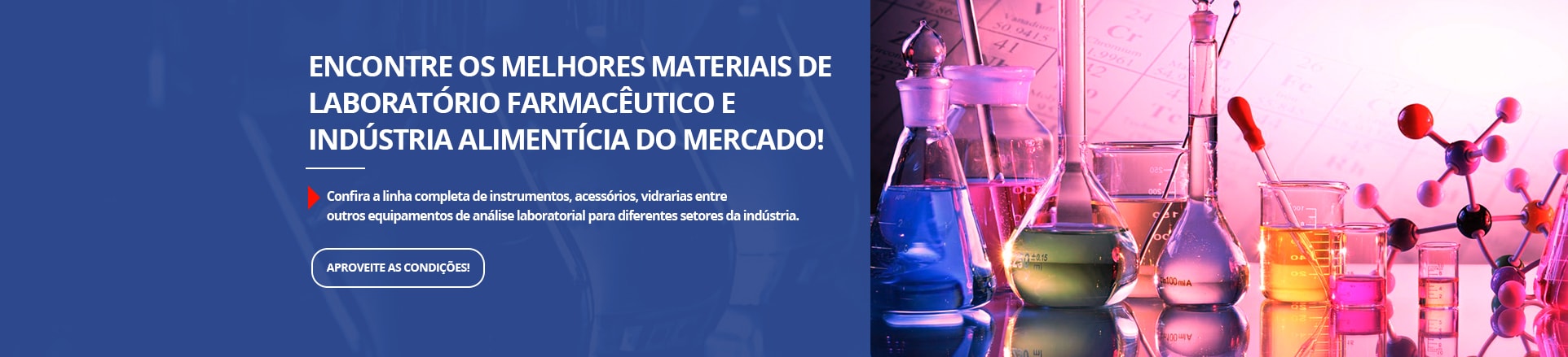 Materiais de labortórios Farmacêutico e Indústria alimentícia